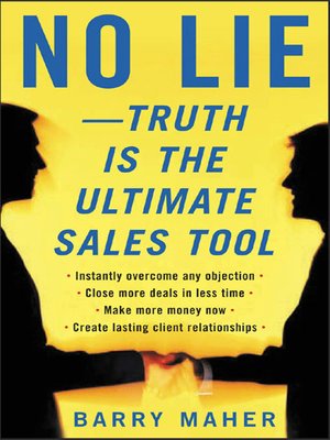 cover image of No Lie - Truth is the Ultimate Sales Tool